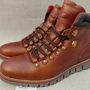 Cole Haan Zerogrand Hiker Boot British Tan Leather Waterproof C33471 Sz 10M
